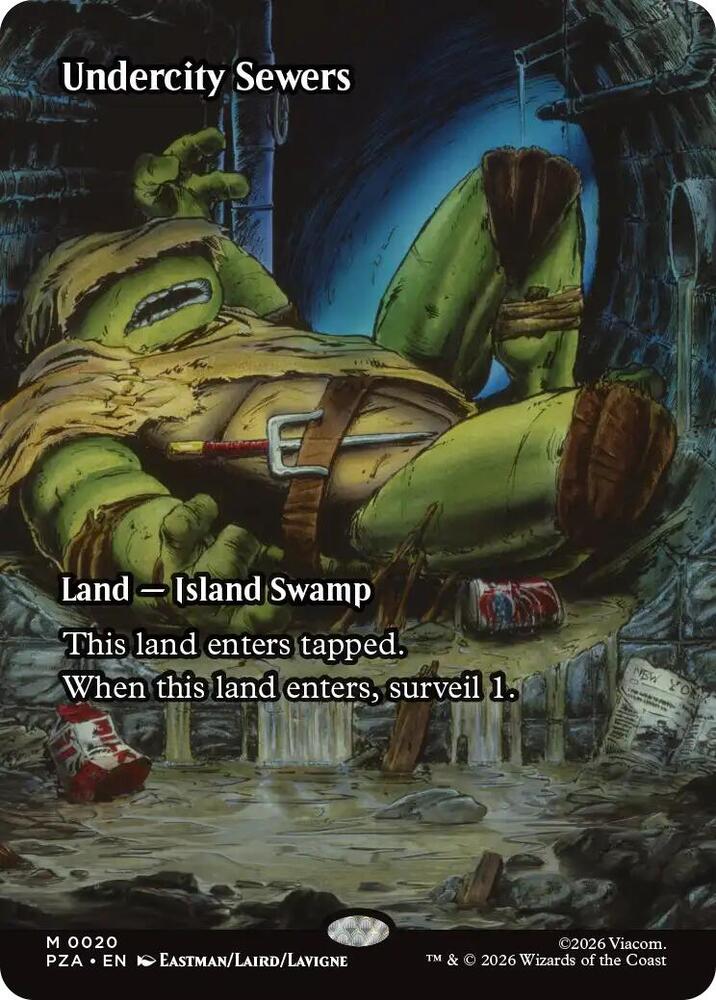 Undercity Sewers Borderless 20 (Teenage Mutant Ninja Turtles Source Material)  - Borderless Foil | Good Games Adelaide SA