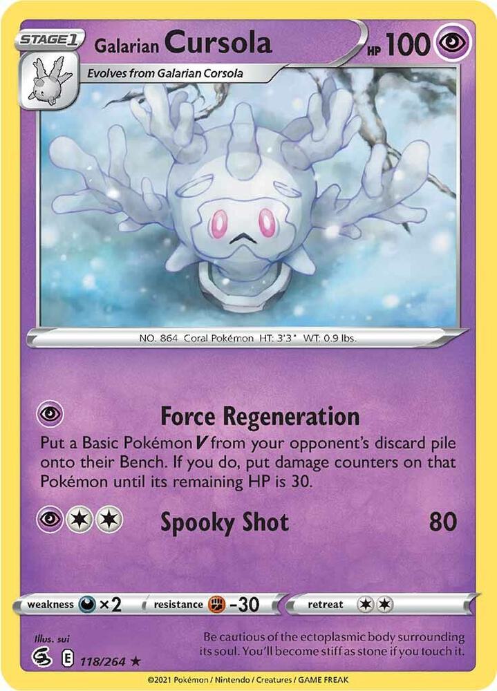 Galarian Cursola 118/264 (SWSH08: Fusion Strike)  | Good Games Adelaide SA