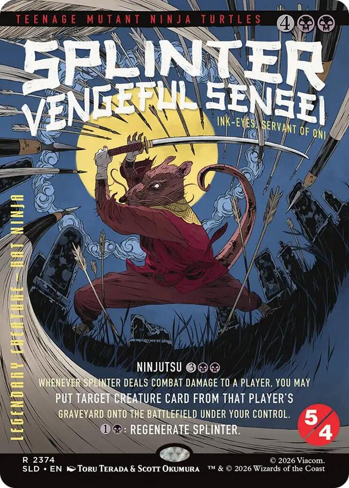 Splinter Vengeful Sensei Ink Eyes Servant of Oni 2374 (Secret Lair Drop Series)  - Foil | Good Games Adelaide SA