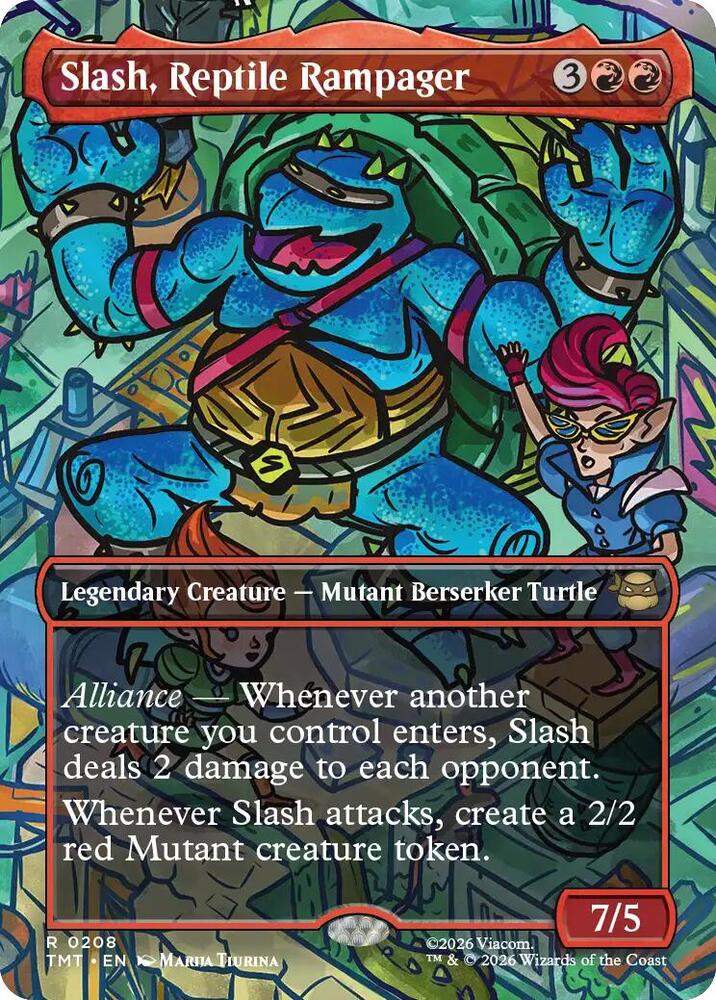 Slash Reptile Rampager Borderless 208 (Teenage Mutant Ninja Turtles)  - Borderless | Good Games Adelaide SA