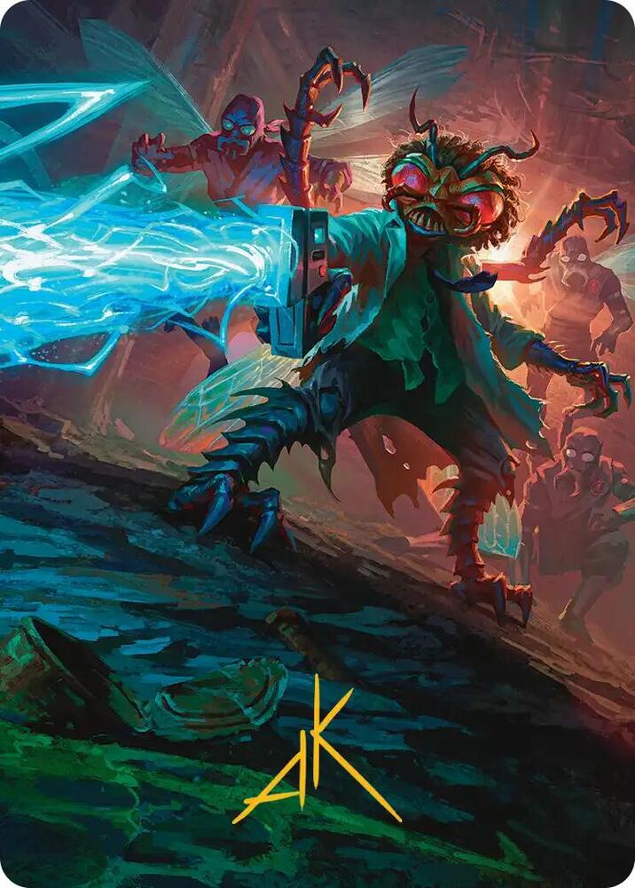 Baxter Exzzperimental Zzientist Art Card Gold Stamped Signature 51 (Art Series: Teenage Mutant Ninja Turtles)  | Good Games Adelaide SA