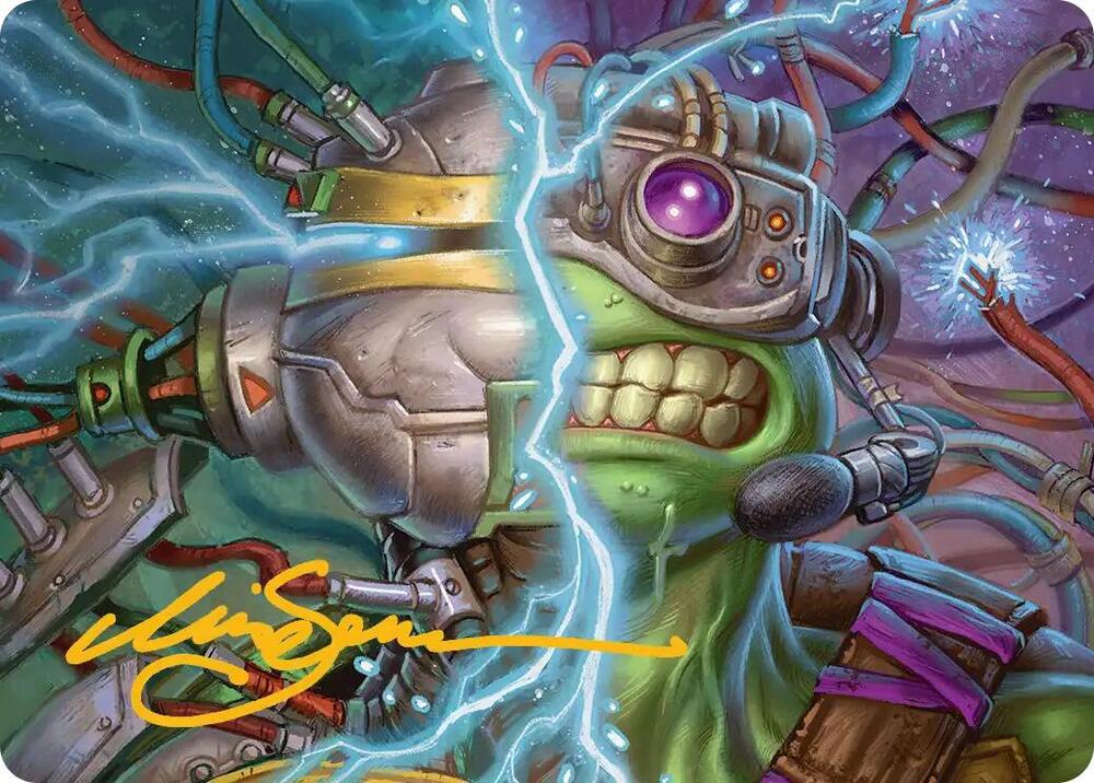 Mind Transfer Protocol Art Card Gold Stamped Signature 5 (Art Series: Teenage Mutant Ninja Turtles)  | Good Games Adelaide SA