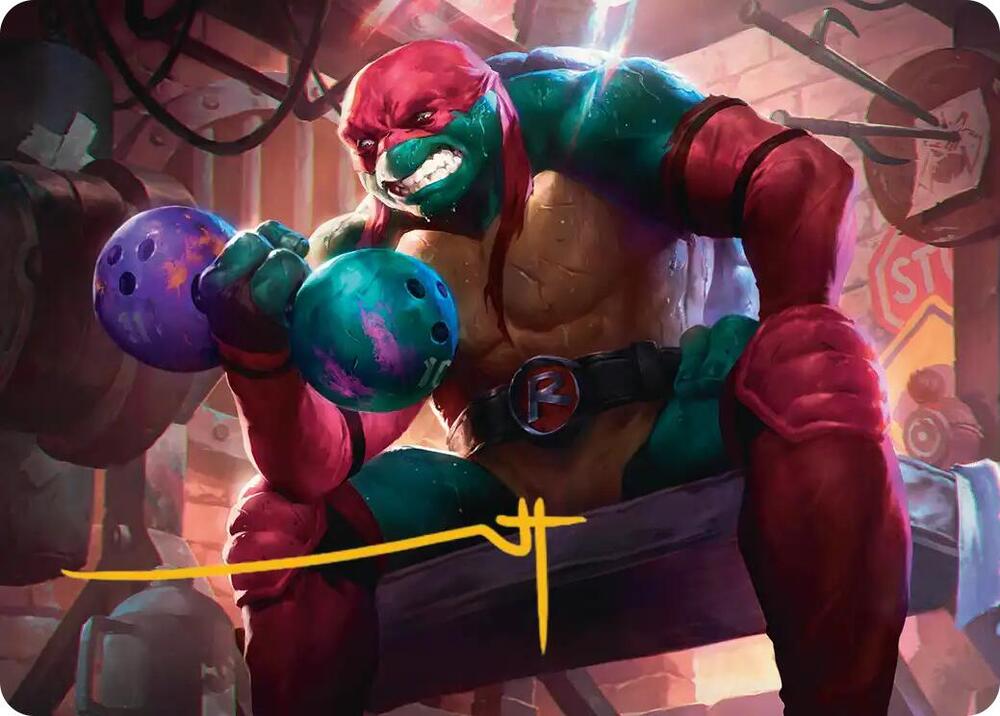 Raphael Tough Turtle Art Card Gold Stamped Signature 9 (Art Series: Teenage Mutant Ninja Turtles)  | Good Games Adelaide SA