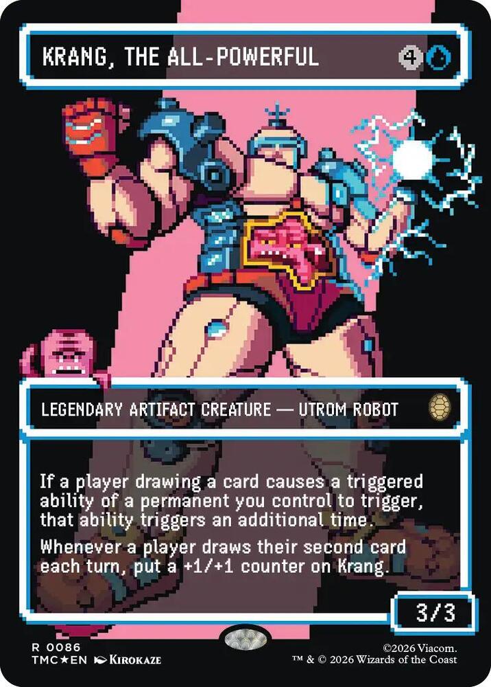 Krang the All Powerful Borderless  86/0 (Commander: Teenage Mutant Ninja Turtles)  - Surge Foil | Good Games Adelaide SA