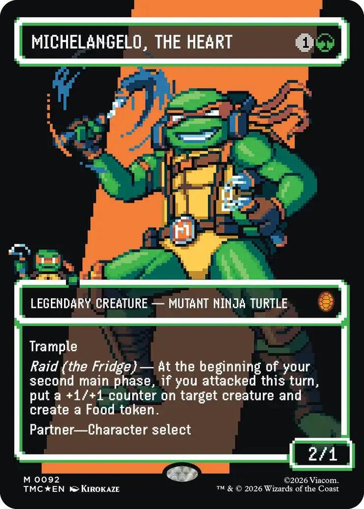 Michelangelo the Heart Borderless  92/0 (Commander: Teenage Mutant Ninja Turtles)  - Surge Foil | Good Games Adelaide SA