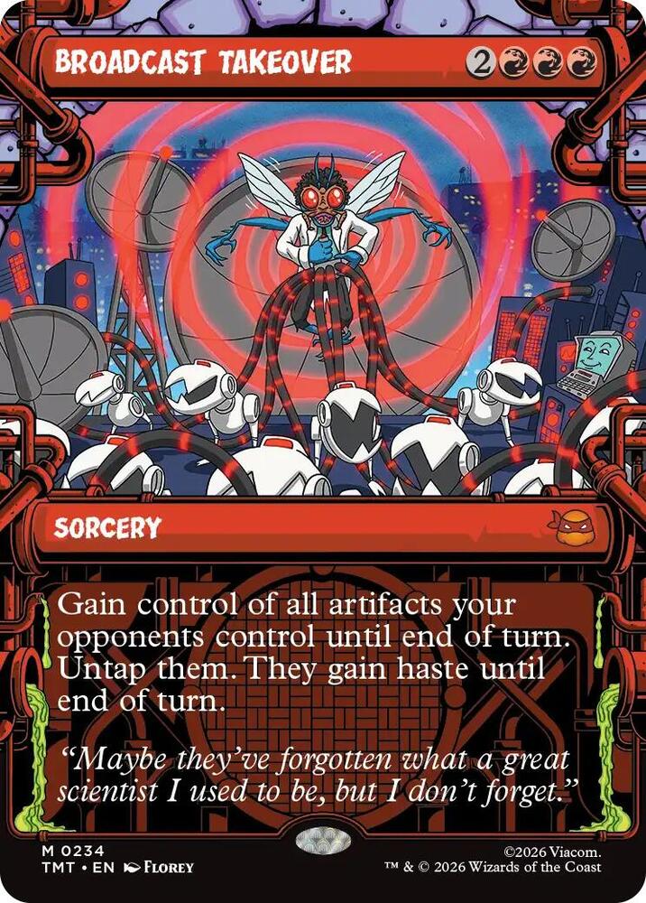 Broadcast Takeover  234/260 (Teenage Mutant Ninja Turtles)  - Showcase Foil | Good Games Adelaide SA