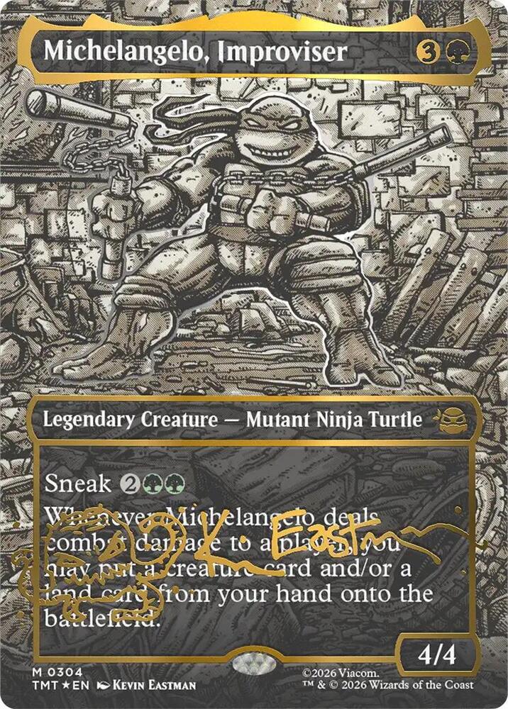 Michelangelo, Improviser 304 (Teenage Mutant Ninja Turtles)  - Foil | Good Games Adelaide SA