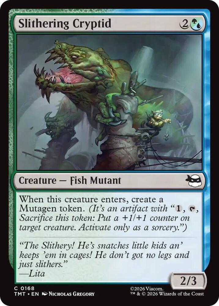 Slithering Cryptid 168 (Teenage Mutant Ninja Turtles)  - Foil | Good Games Adelaide SA