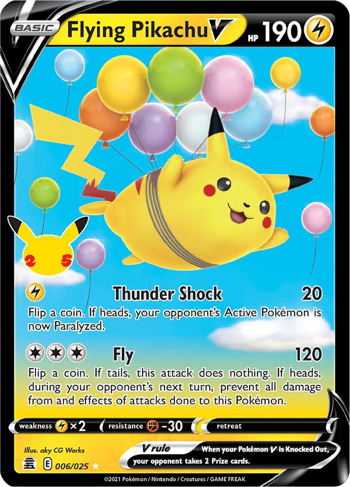 Flying Pikachu V 006/025 (Celebrations)  - Holofoil | Good Games Adelaide SA
