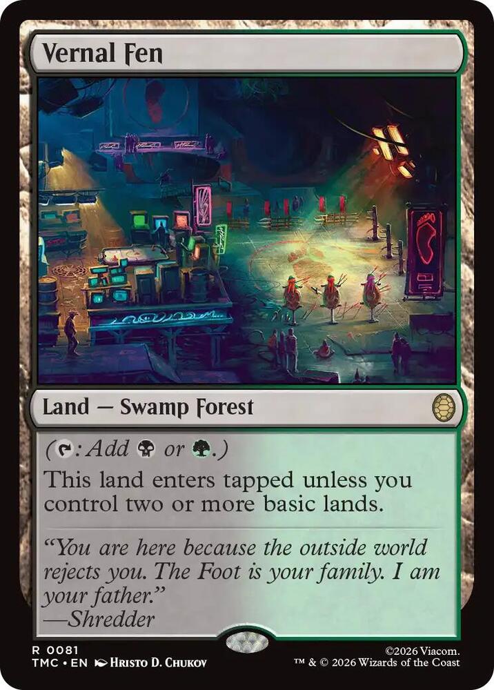 Vernal Fen 81/0 (Commander: Teenage Mutant Ninja Turtles)  - Surge Foil | Good Games Adelaide SA