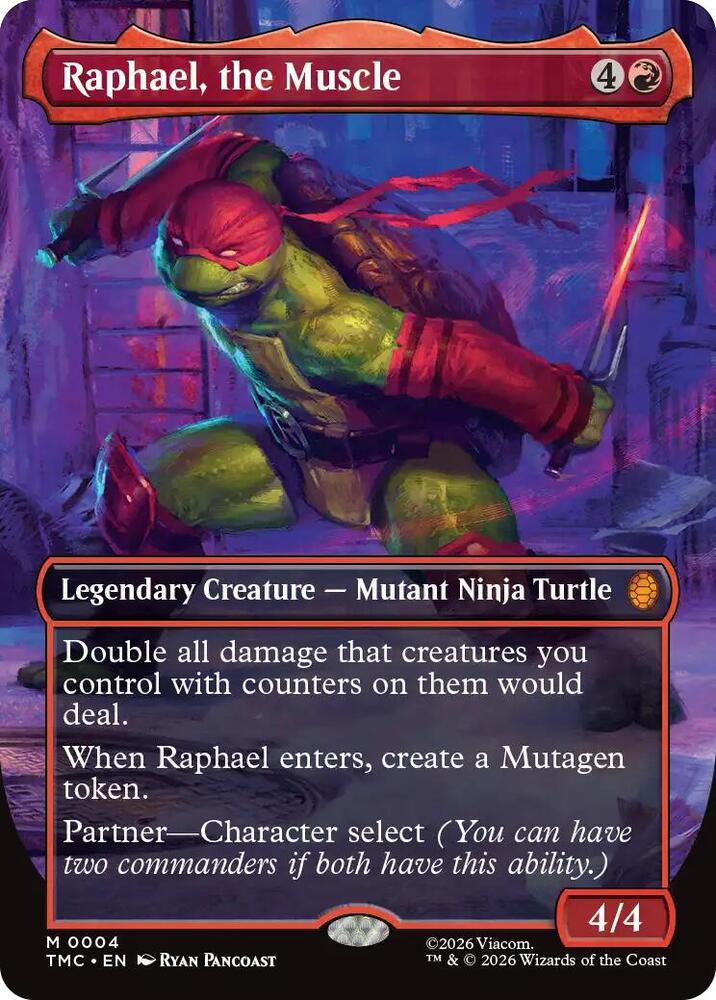 Raphael the Muscle 0004 Borderless 4 (Commander: Teenage Mutant Ninja Turtles)  - Foil | Good Games Adelaide SA