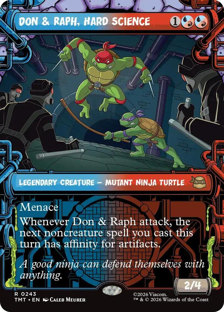 Don and Raph, Hard Science 243/260 (Teenage Mutant Ninja Turtles)  - Showcase Foil | Good Games Adelaide SA