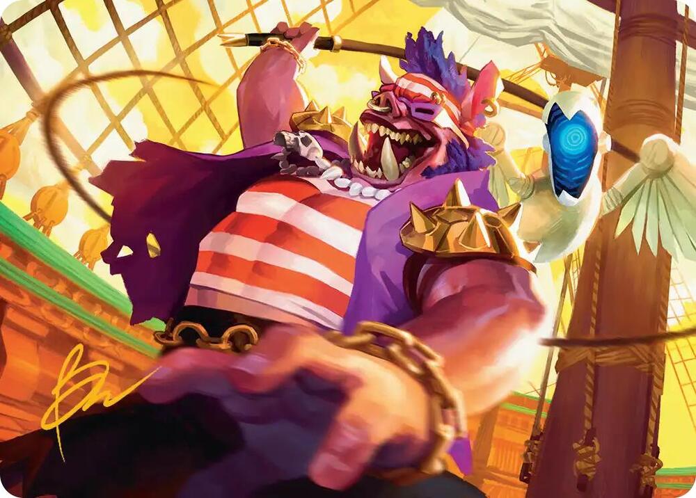 Bebop Skull and Crossbones Art Card Gold Stamped Signature 42 (Art Series: Teenage Mutant Ninja Turtles)  | Good Games Adelaide SA