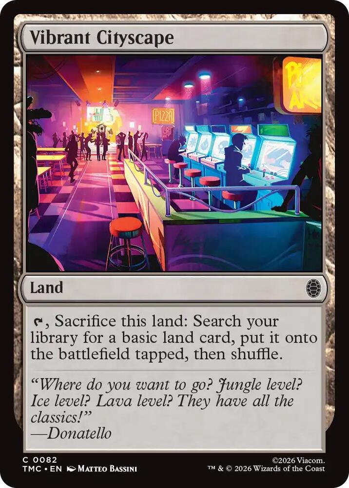 Vibrant Cityscape 82 (Commander: Teenage Mutant Ninja Turtles)  - Foil | Good Games Adelaide SA