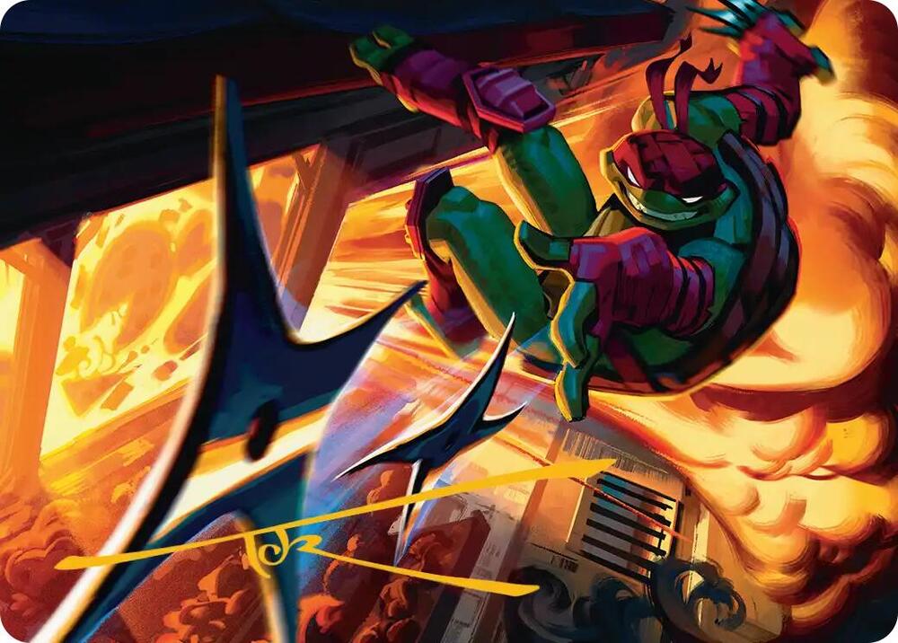 Storm of Steel Art Card Gold Stamped Signature 48 (Art Series: Teenage Mutant Ninja Turtles)  | Good Games Adelaide SA