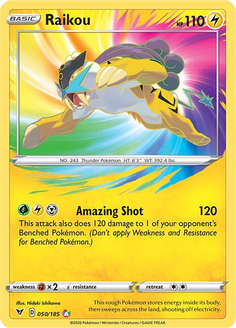 Raikou 050/185 (SWSH04: Vivid Voltage)  - Holofoil | Good Games Adelaide SA