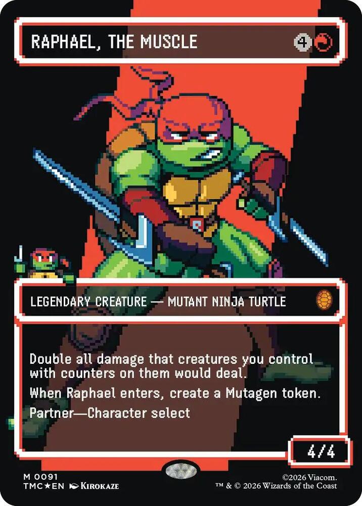 Raphael the Muscle Borderless  91/0 (Commander: Teenage Mutant Ninja Turtles)  - Surge Foil | Good Games Adelaide SA