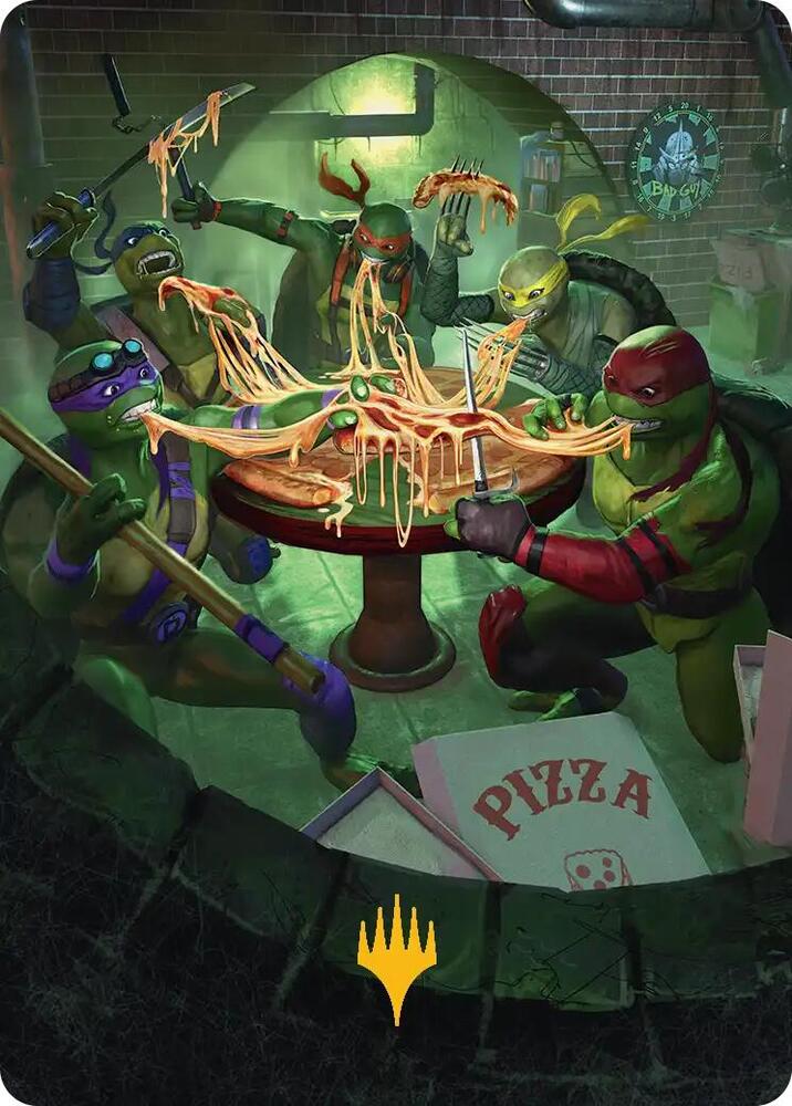 Food Chain Art Card Gold Stamped 33 (Art Series: Teenage Mutant Ninja Turtles)  | Good Games Adelaide SA