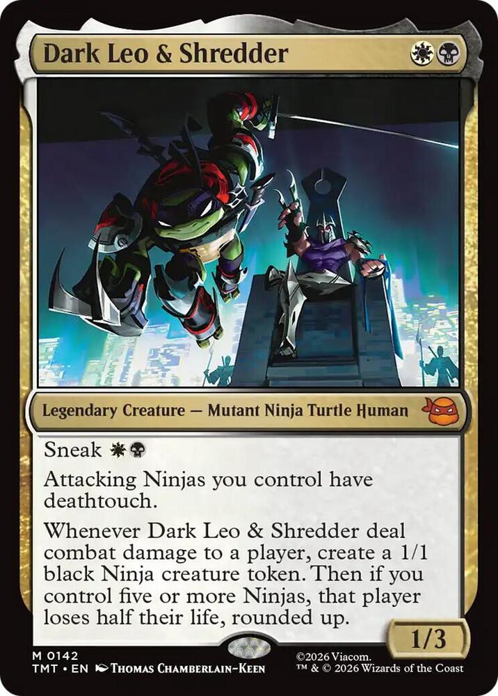 Dark Leo and Shredder 142 (Teenage Mutant Ninja Turtles)  - Foil | Good Games Adelaide SA