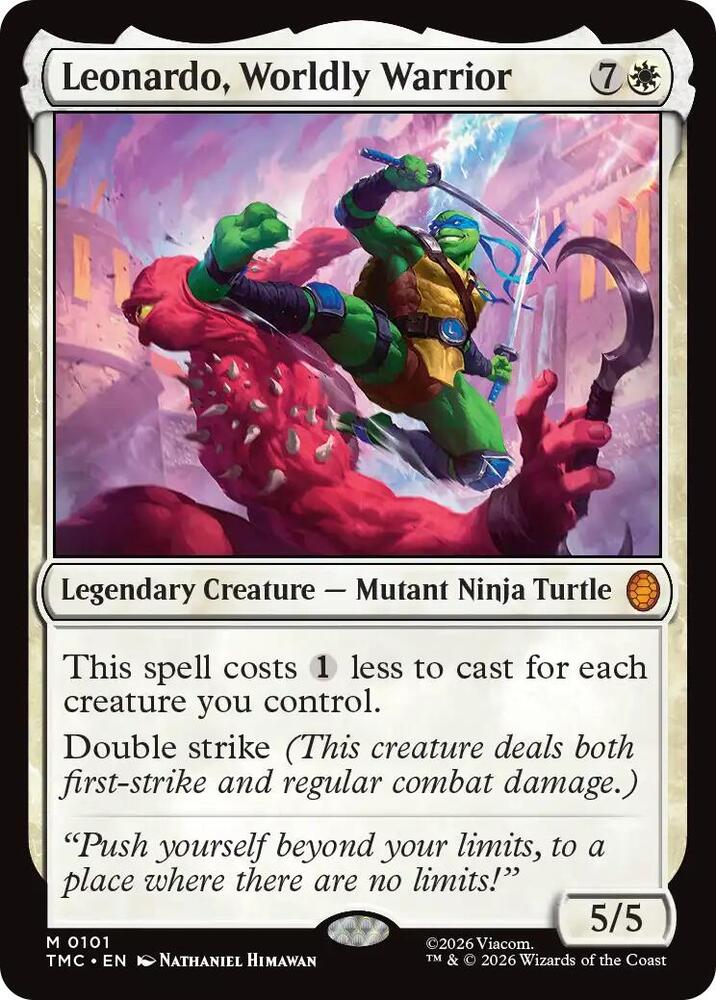 Leonardo Worldly Warrior 101 (Commander: Teenage Mutant Ninja Turtles)  | Good Games Adelaide SA