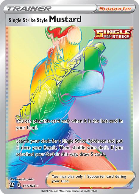 Single Strike Style Mustard Secret 177/163 (SWSH05: Battle Styles)  - Holofoil | Good Games Adelaide SA