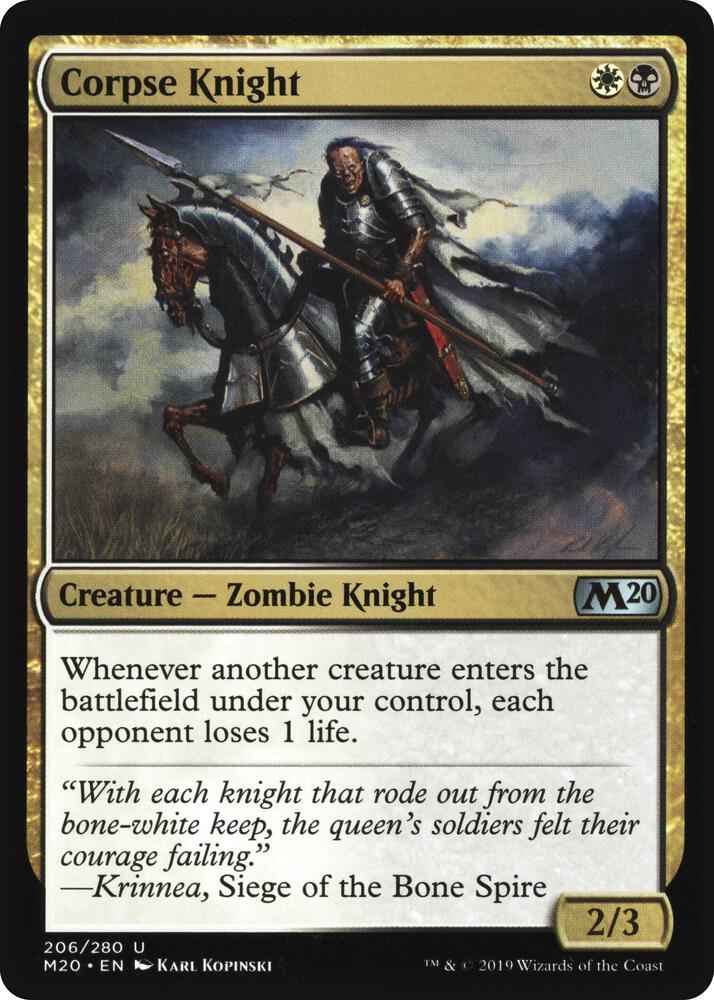 Corpse Knight Misprint 206 (Core Set 2020)  | Good Games Adelaide SA