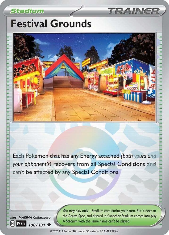 Festival Grounds Poke Ball Pattern 108/131 (SV: Prismatic Evolutions)  - Holofoil | Good Games Adelaide SA