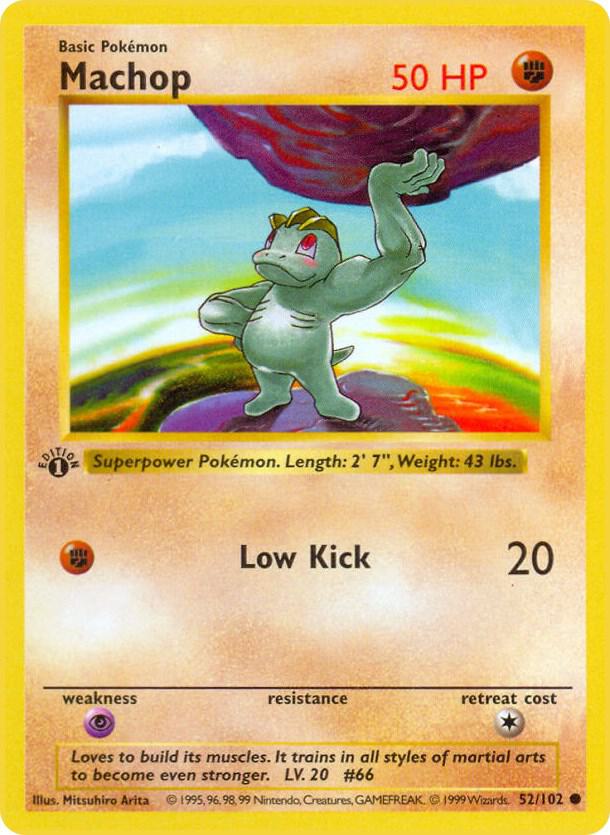 Machop 052/102 (Base Set (Shadowless))  - 1st Edition | Good Games Adelaide SA