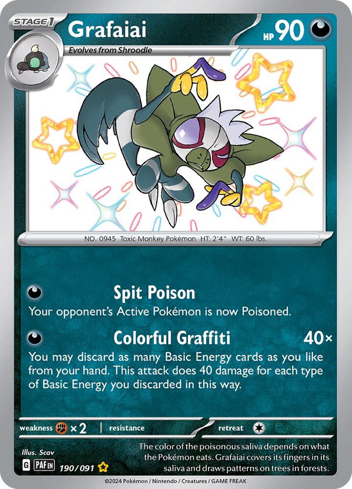 Grafaiai 190/091 (SV: Paldean Fates)  - Holofoil | Good Games Adelaide SA