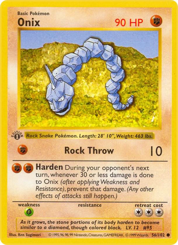 Onix 056/102 (Base Set (Shadowless))  - 1st Edition | Good Games Adelaide SA
