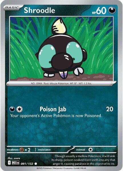Shroodle 091/132 (ME01: Mega Evolution)  | Good Games Adelaide SA