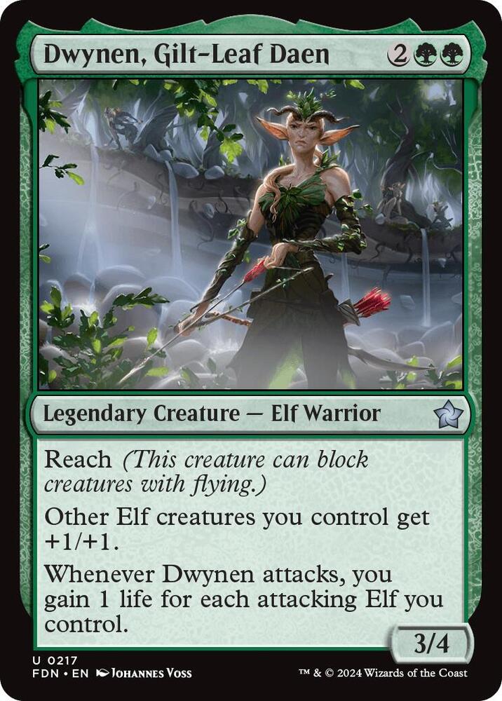 Dwynen Gilt Leaf Daen 217 (Foundations)  - Foil | Good Games Adelaide SA