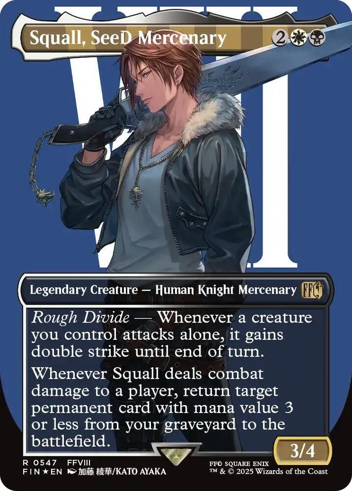 Squall, SeeD Mercenary 547/309 (FINAL FANTASY)  - Borderless Surge Foil | Good Games Adelaide SA