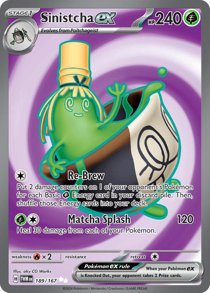 Sinistcha ex 189/167 (SV06: Twilight Masquerade)  - Holofoil | Good Games Adelaide SA