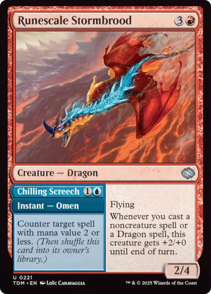 Runescale Stormbrood // Chilling Screech 221 (Tarkir: Dragonstorm)  | Good Games Adelaide SA