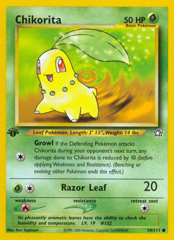 Chikorita  054/111 (Neo Genesis)  - 1st Edition | Good Games Adelaide SA