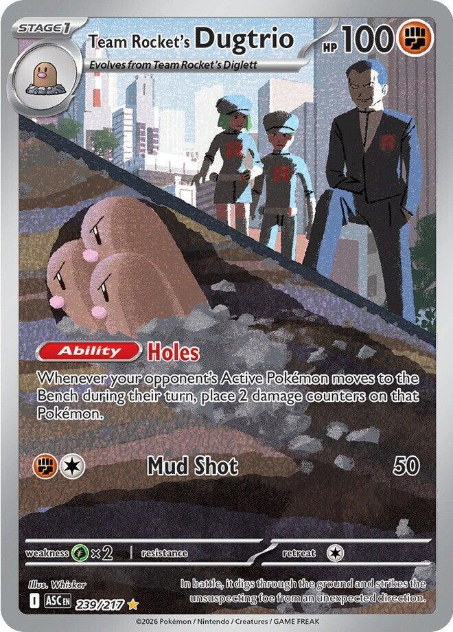 Team Rocket's Dugtrio 239/217 (ME: Ascended Heroes)  - Holofoil | Good Games Adelaide SA