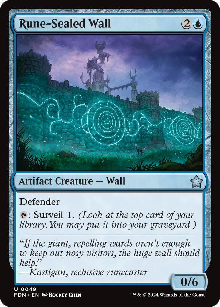 Rune-Sealed Wall 49 (Foundations)  - Foil | Good Games Adelaide SA