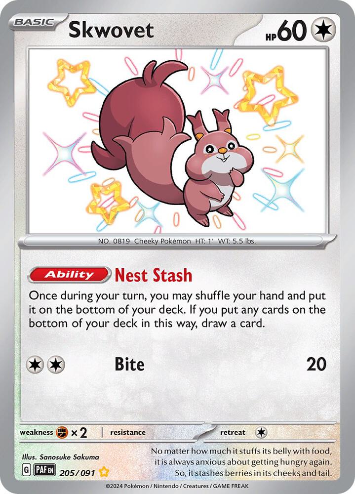 Skwovet 205/091 (SV: Paldean Fates)  - Holofoil | Good Games Adelaide SA