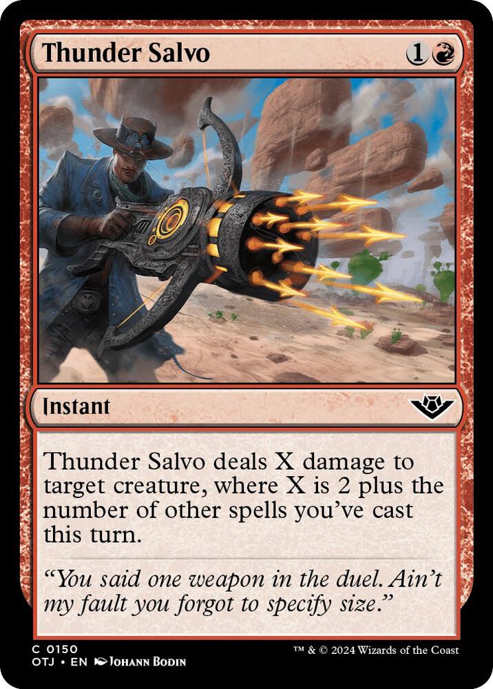 Thunder Salvo 150 (Outlaws of Thunder Junction)  - Foil | Good Games Adelaide SA