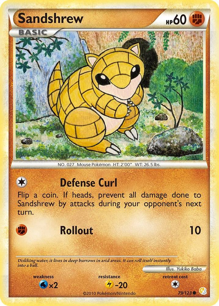 Sandshrew 79/123 (HeartGold SoulSilver)  - Reverse Holofoil | Good Games Adelaide SA