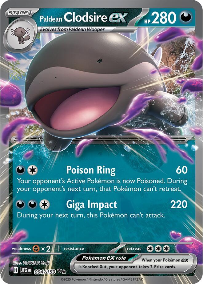 Paldean Clodsire ex 094/159 (SV09: Journey Together)  - Holofoil | Good Games Adelaide SA
