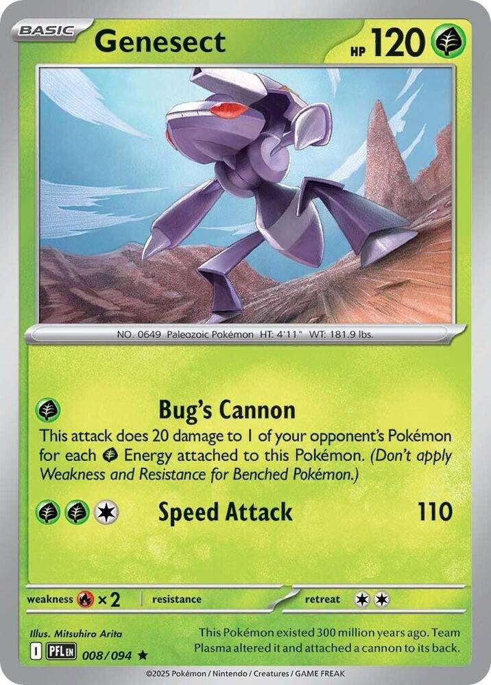 Genesect 008/094 (ME02: Phantasmal Flames)  - Holofoil | Good Games Adelaide SA