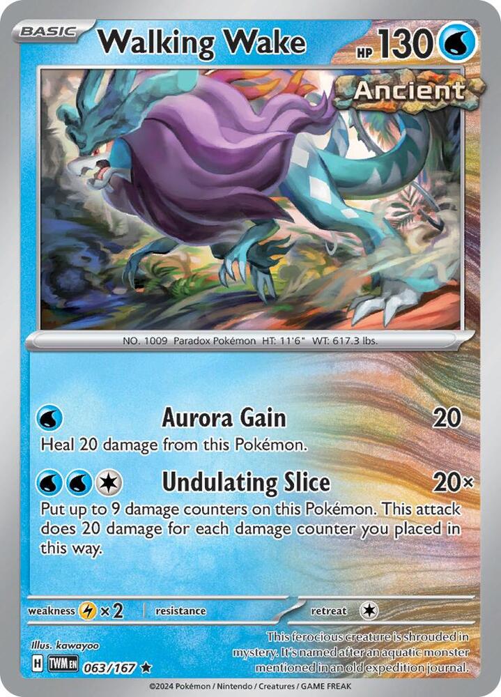 Walking Wake 063/167 (SV06: Twilight Masquerade)  - Reverse Holofoil | Good Games Adelaide SA