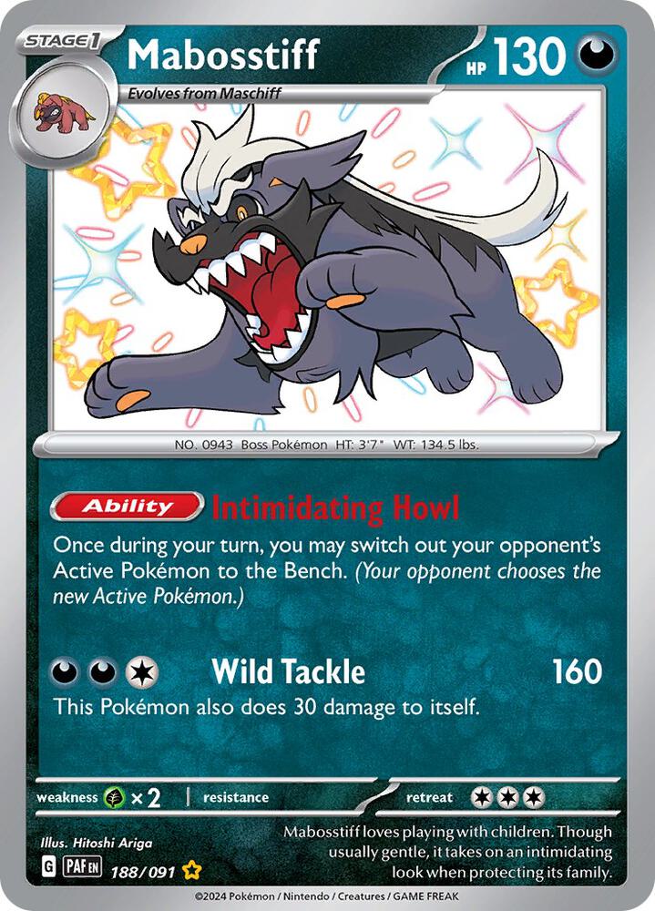 Mabosstiff 188/091 (SV: Paldean Fates)  - Holofoil | Good Games Adelaide SA
