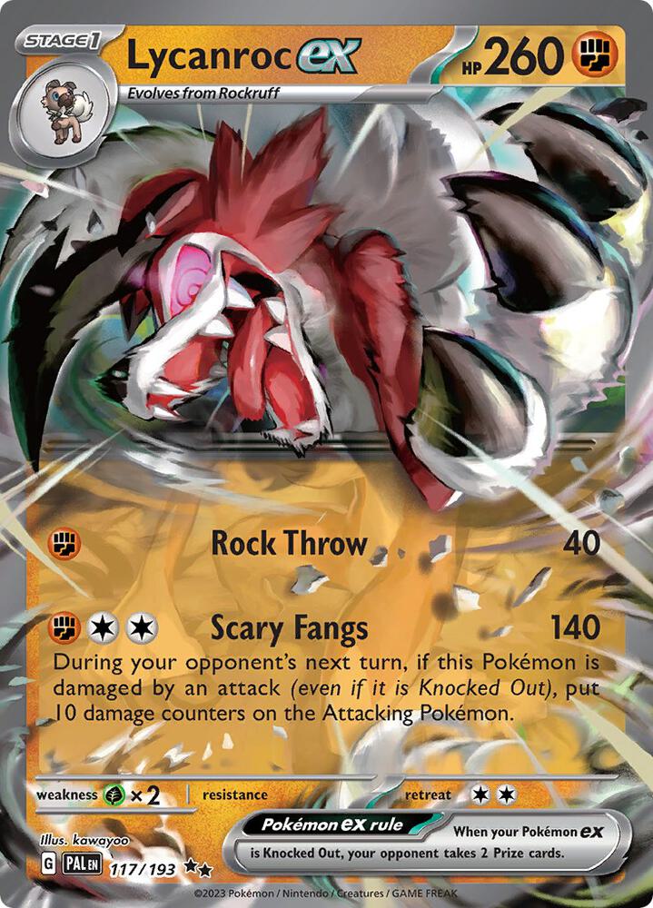 Lycanroc ex 117/193 (SV02: Paldea Evolved)  - Holofoil | Good Games Adelaide SA