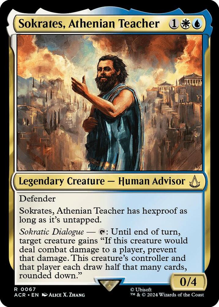 Sokrates, Athenian Teacher 67 (Universes Beyond: Assassin's Creed)  - Foil | Good Games Adelaide SA