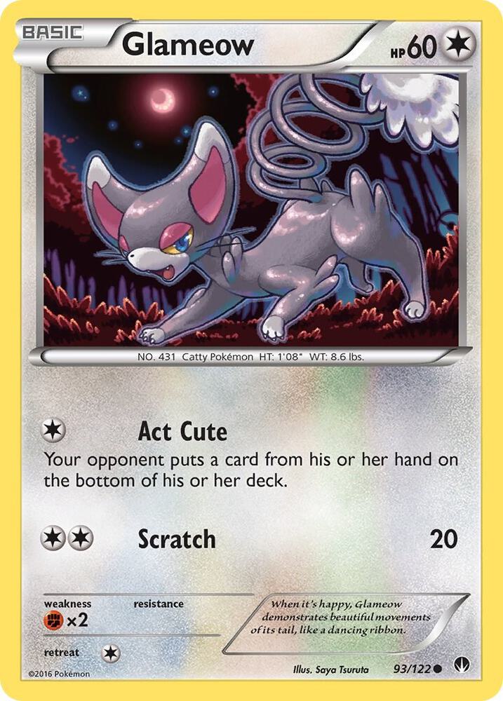 Glameow 93/122 (XY - BREAKpoint)  | Good Games Adelaide SA