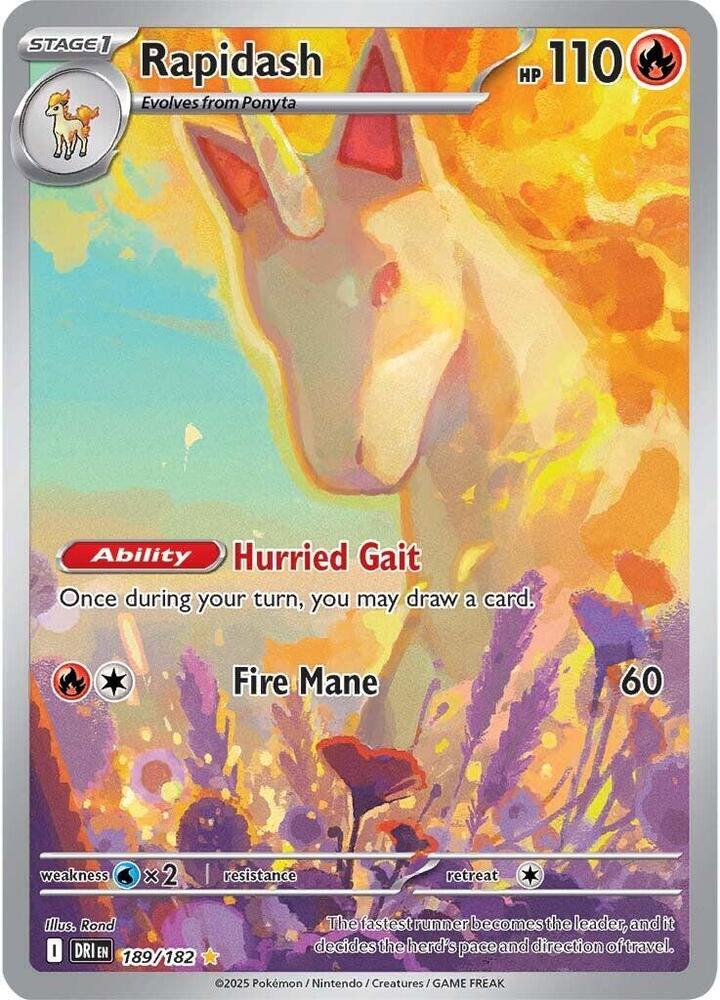 Rapidash 189/182 (SV10: Destined Rivals)  - Holofoil | Good Games Adelaide SA