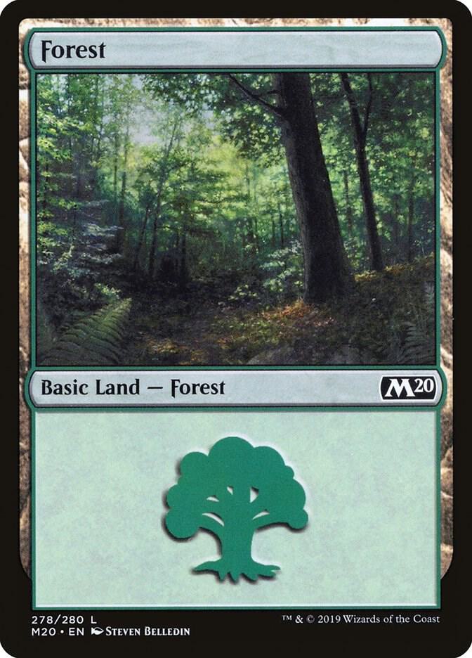 Forest 278 278 (Core Set 2020)  - Foil | Good Games Adelaide SA